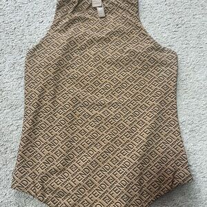 Fendi Skims Large Bodysuit- tan